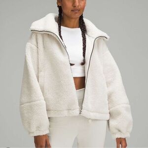 Cream Lululemon Sherpa Zip Up